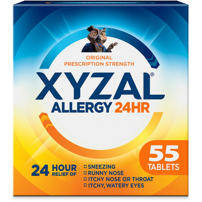 Tabletas para Alergia Xyzal, Fuerza de Prescripción Original, 5 Mg, Alivio de 24 Horas