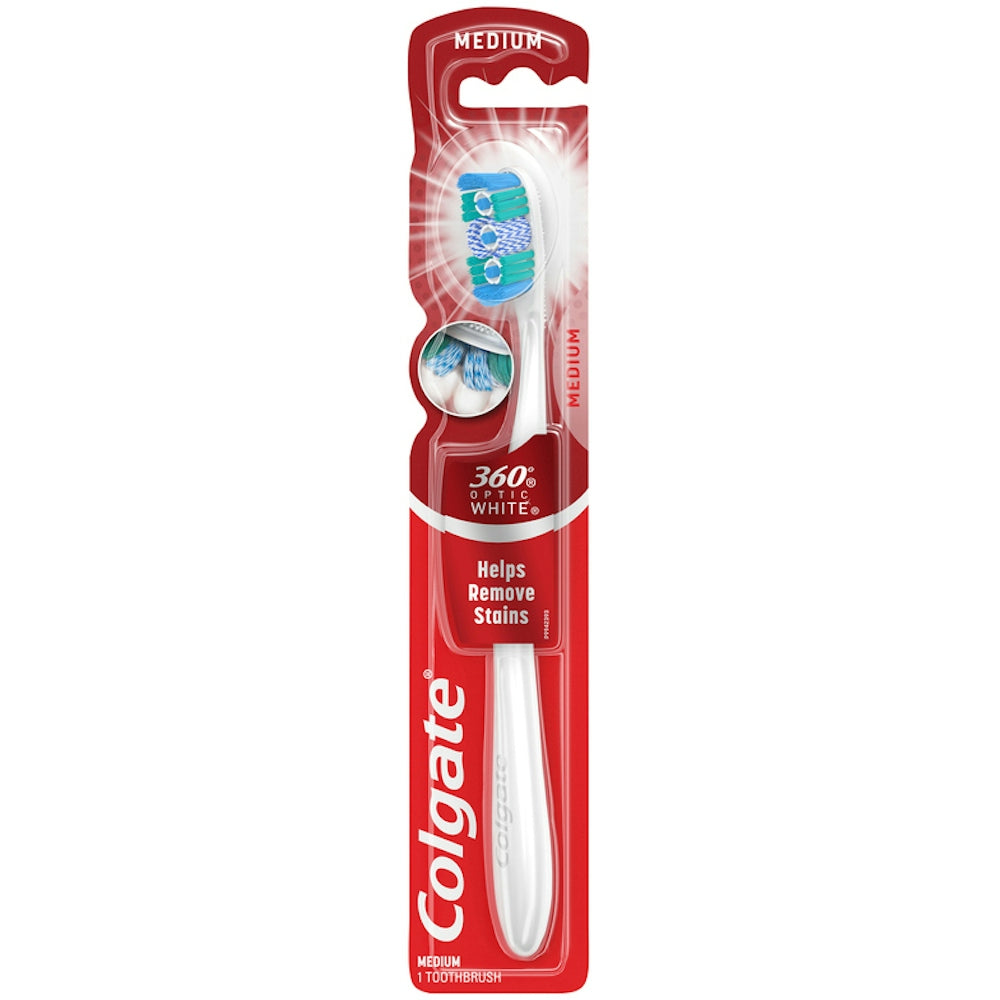 Colgate 360 Optic White Toothbrush with Tongue Cleaner