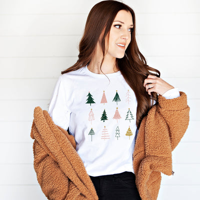 12 Christmas Trees Long Sleeve Tee