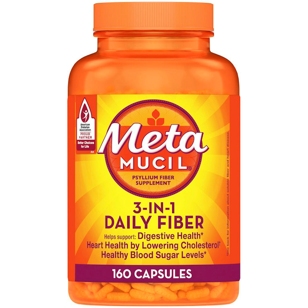 Supplément de fibres psyllium Metamucil, capsules 3 en 1