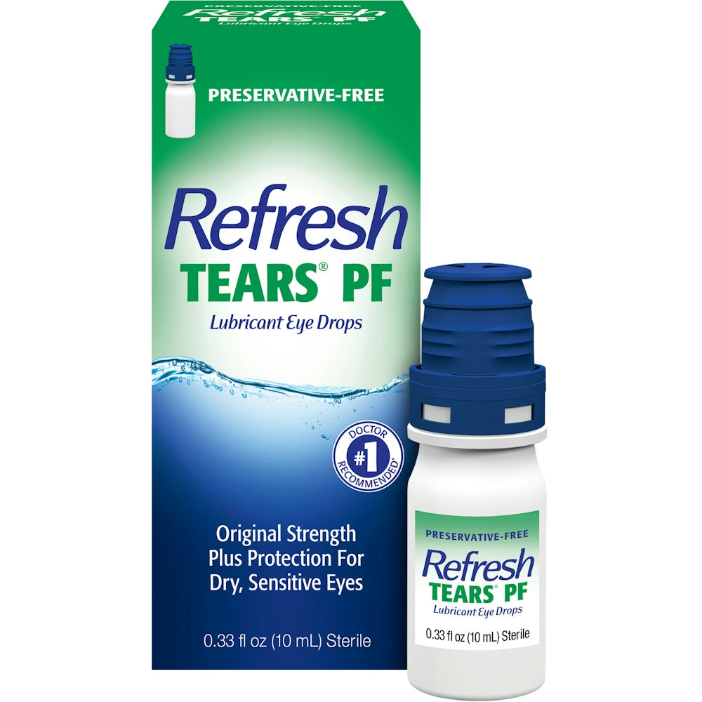 Gouttes oculaires lubrifiantes Refresh Tears® PF – Sans conservateurs (0,33 Fl Oz)