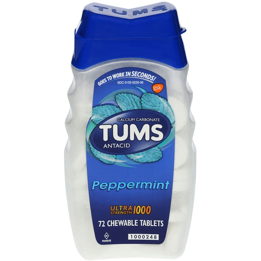 Tums Ultra Strength Chewable Antacid Tablets - Peppermint Flavor
