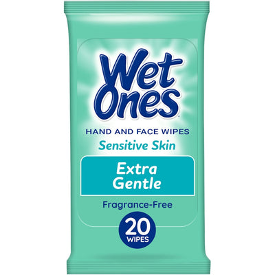 Wet Ones Sensitive Skin Hand Wipes - Travel Pack, 20ct
