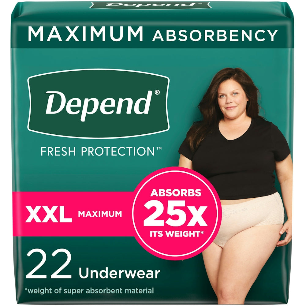Sous-vêtements d'incontinence Depend FIT-FLEX pour femmes - Absorption maximale