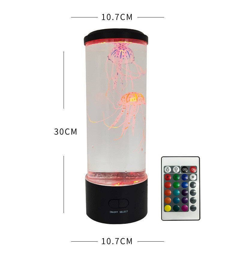 Colorful LED Jellyfish Lamp - USB Plug-In Night Light