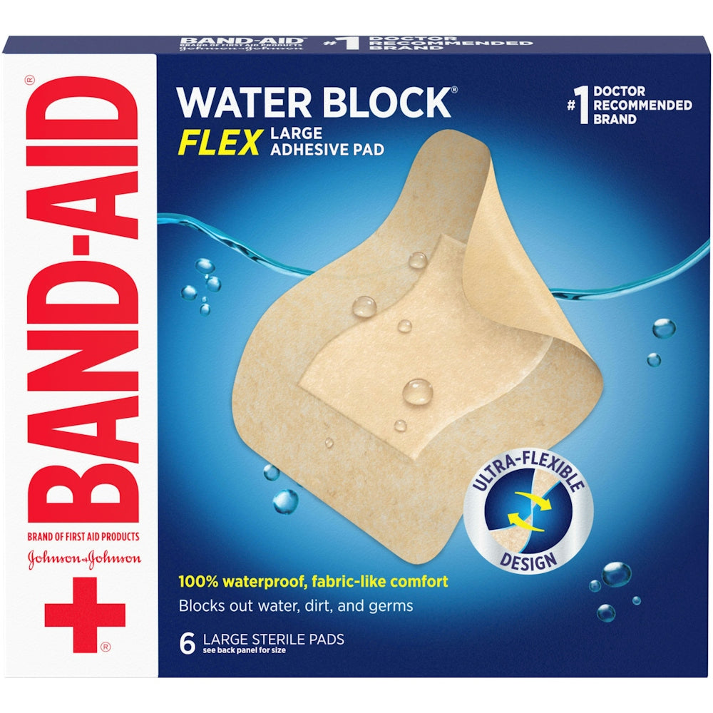 Tiras Adhesivas Impermeables Flexibles de la Marca Band-Aid, Grande