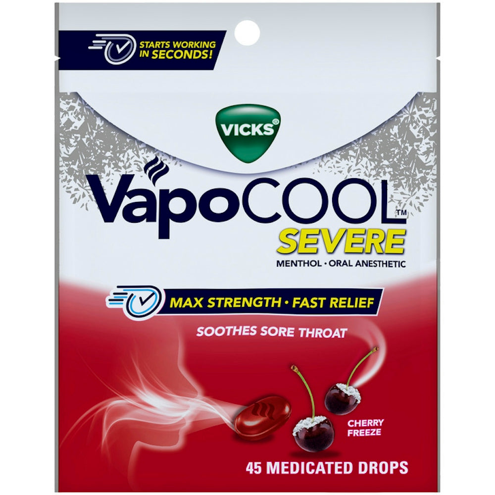 Vicks VapoCOOL Max Strength Severe Cherry Freeze Drops