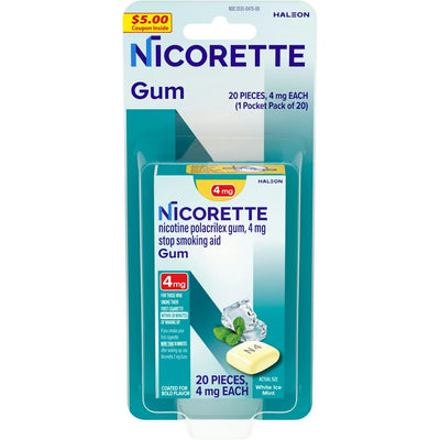 Nicorette White Ice Mint Gum - 4 Mg Stop Smoking Aid