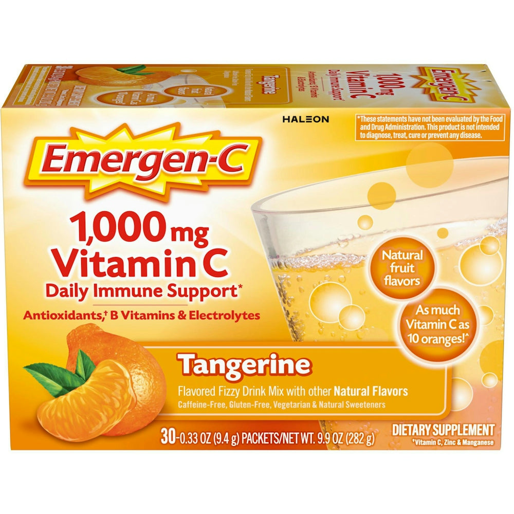 Supplément alimentaire Emergen-C saveur mandarine - 30 sachets