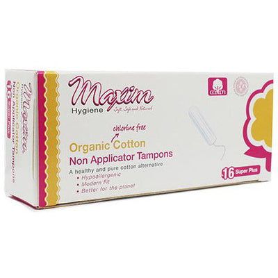 Maxim Organic Cotton Non-Applicator Tampons - Super Plus