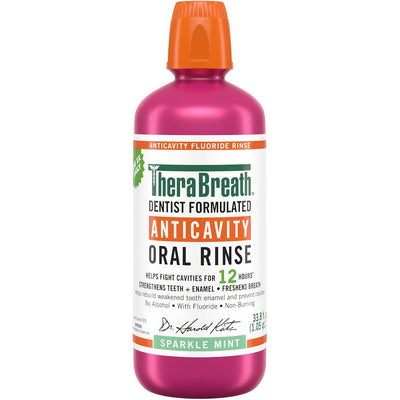 TheraBreath Enjuague Bucal Sparkle Mint Saludable, 16 Fl Oz