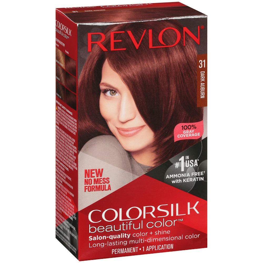 Revlon ColorSilk Beautiful Color Tinte Permanente para el Cabello, 31 Castaño Oscuro