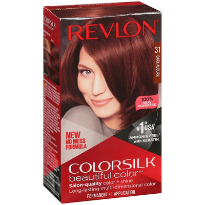Revlon ColorSilk Beautiful Color Permanent Hair Dye, 31 Dark Auburn