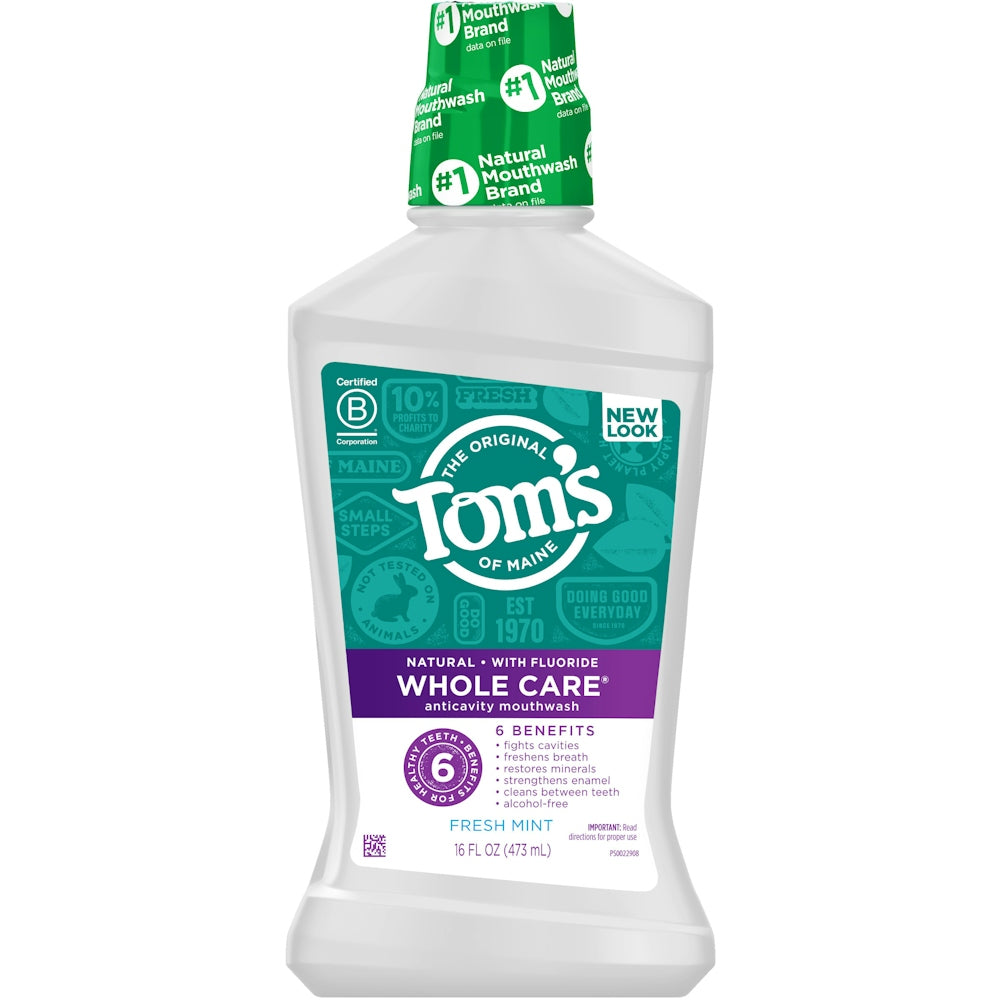 Enjuague bucal Tom's Of Maine Whole Care Menta Fresca - 16 Oz