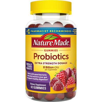Nature Made Ultra Strength Digestive Probiotic Gummies - Frambuesa y Cereza - 42ct