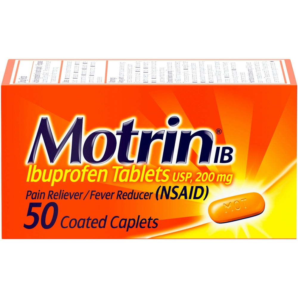 Motrin IB Soulagement de la douleur/Réducteur de fièvre, 200 Mg, Comprimés enrobés