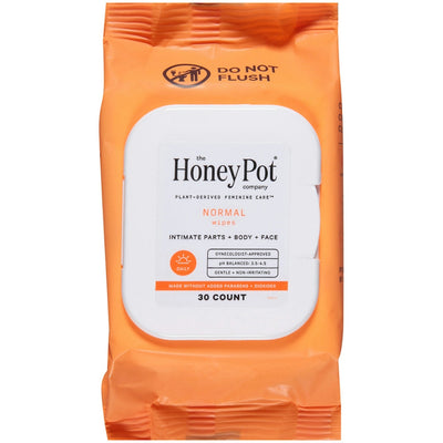 The Honey Pot Feminine Wipes Normal - 30 Count