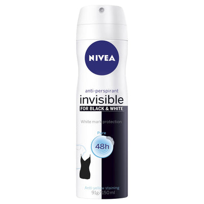 Nivea Deodorant 150ml Female Invisible for Black & White Fresh