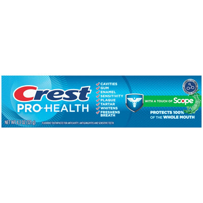 Pasta de dientes Crest Pro-Health con Scope, sabor menta, 4.3 oz