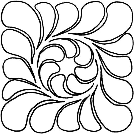 Plantilla de Bloque de Plumas 7.5" x 7.5"
