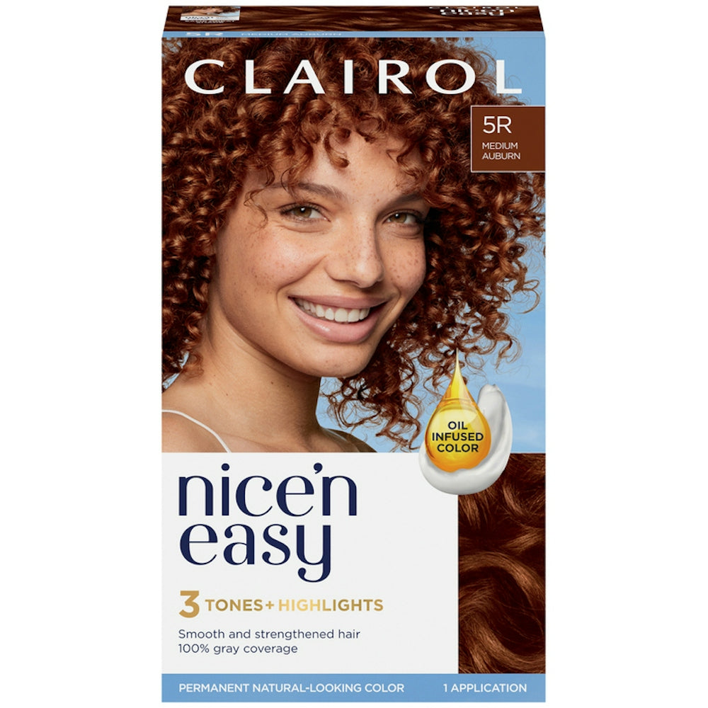 Clairol Nice 'N Easy Couleur de Cheveux Permanente, 5R Auburn Moyen