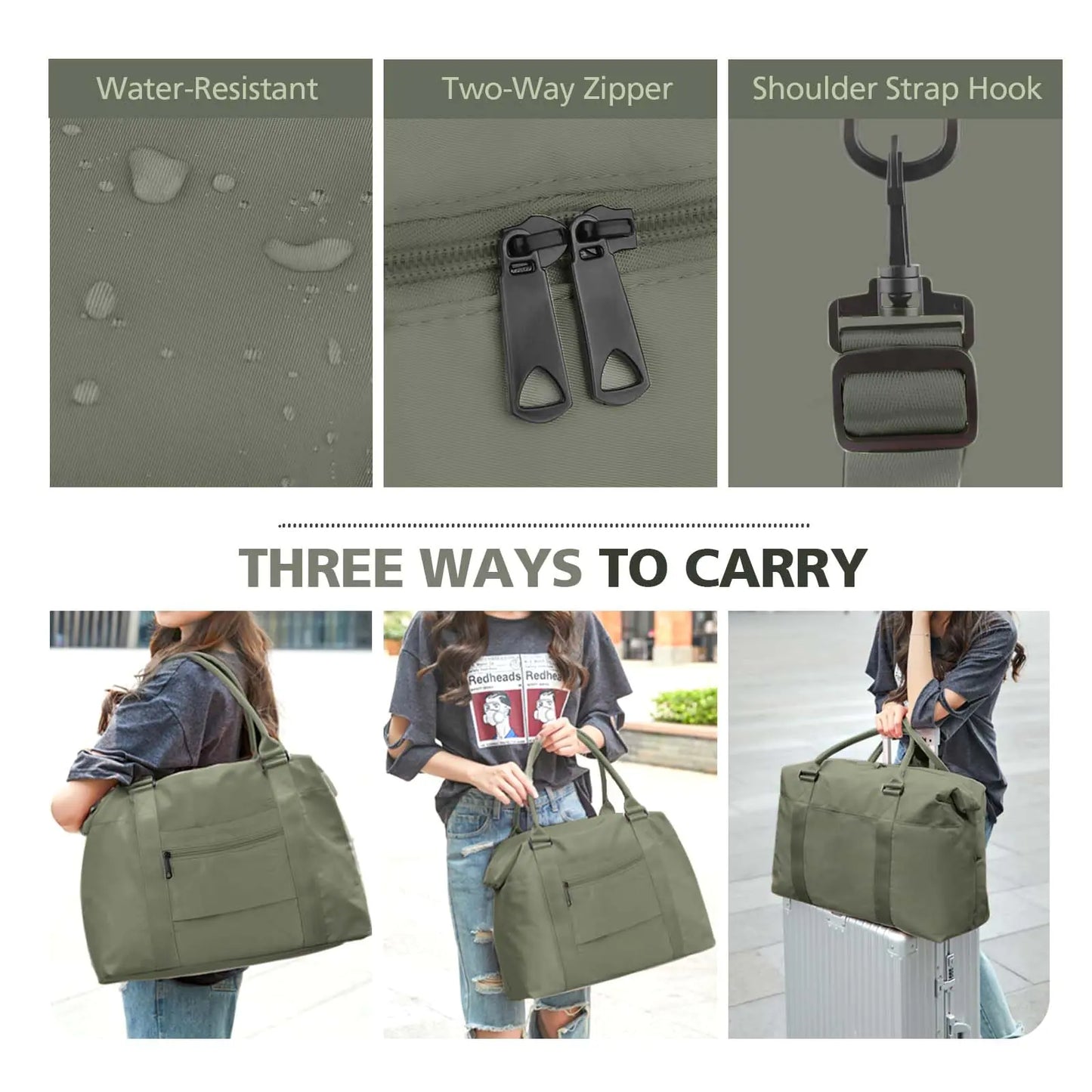Premium Waterproof Travel Duffle Bag with Trolley Sleeve