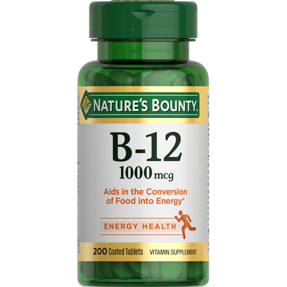 Nature's Bounty Vitamin B-12 1000 Mcg - 200 Coated Tablets