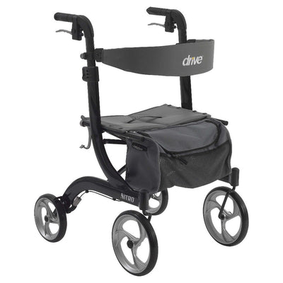 Drive Medical Nitro Euro Style Walker Rollator - Black
