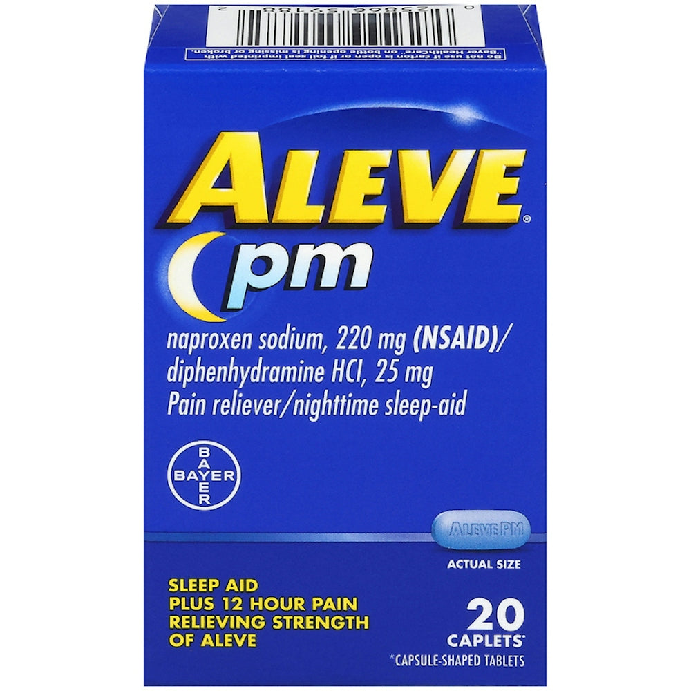 Aleve PM Alivio del Dolor Nocturno y Ayuda para Dormir, 220mg, 20 Contenido