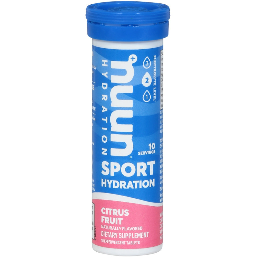 Tabletas de Hidratación Electrolítica Nuun Sport - Sabor Cítrico, 10 Contenido