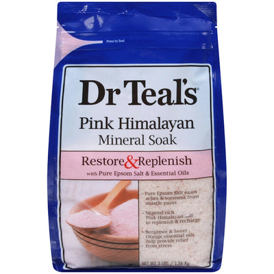 Dr Teal's Pink Himalayan Restore & Replenish Mineral Soak 3 lb