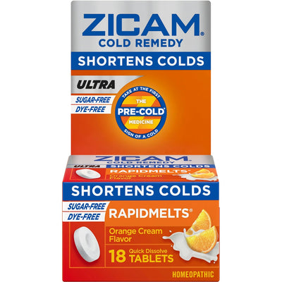 Zicam Zinc Cold Remedy Ultra Rapid Melts - Saveur Crème d'Orange