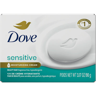 Dove Barra de Belleza Sin Fragancia para Piel Sensible 3.15 Oz