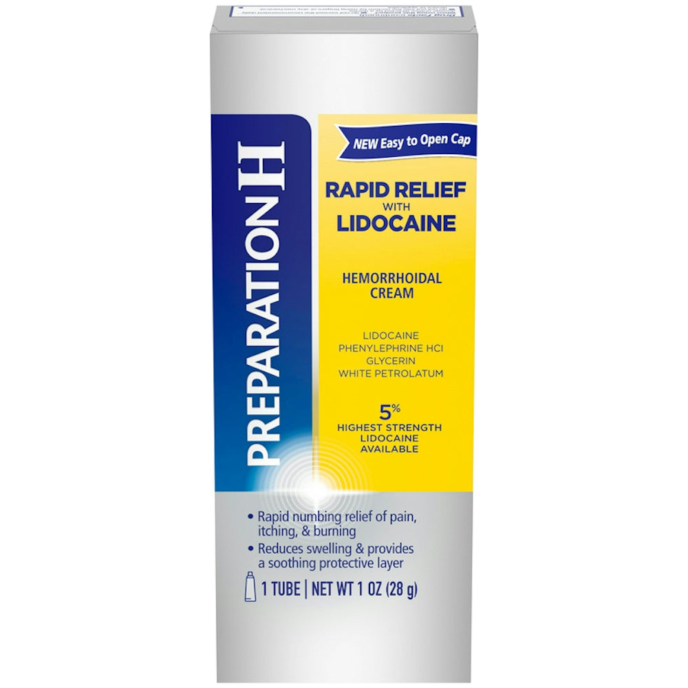 Crème hémorroïdaire Preparation H Rapid Relief avec lidocaïne - 1 oz