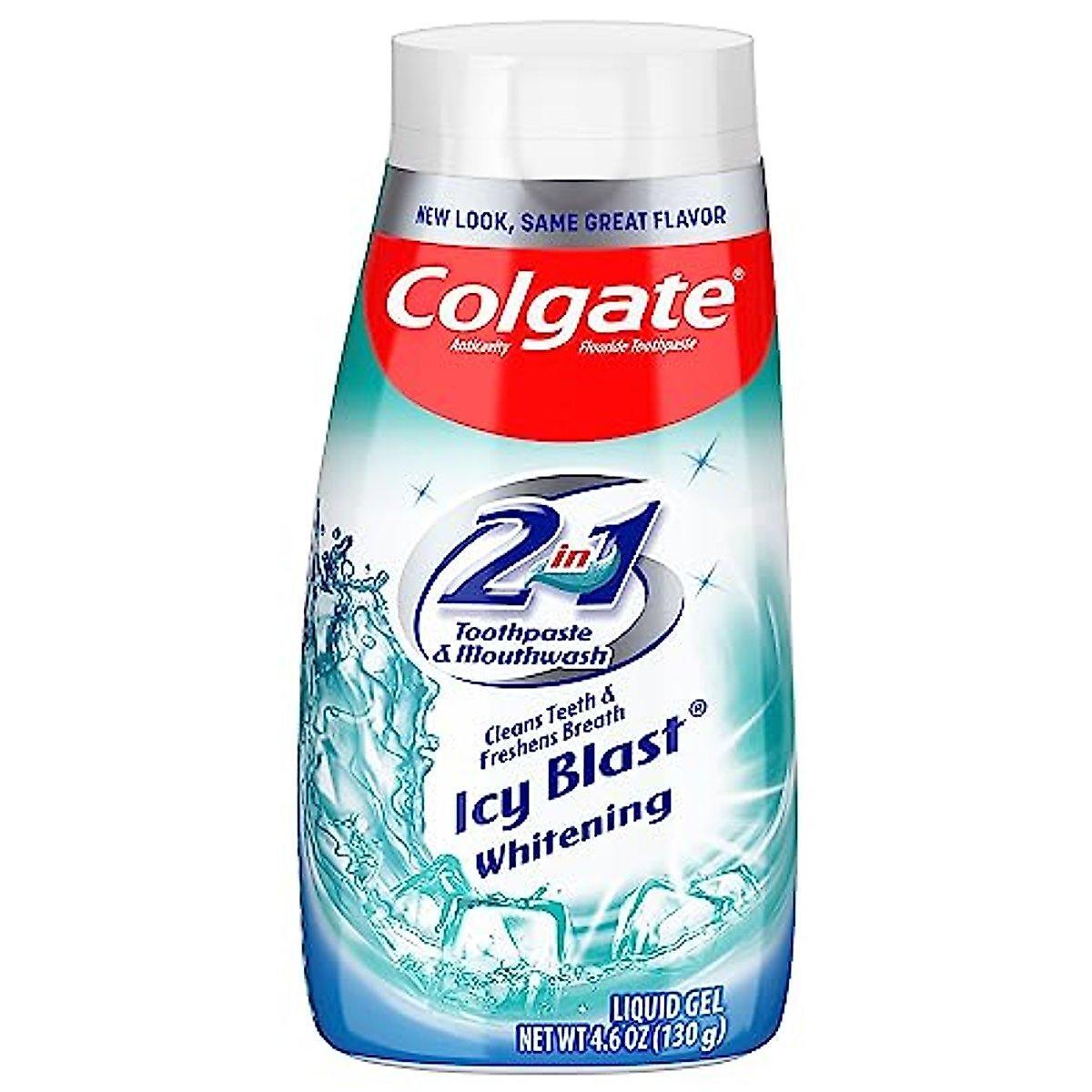 Colgate Anticavity Fluoride Toothpaste & Mouthwash, Icy Blast, 4.6 Oz