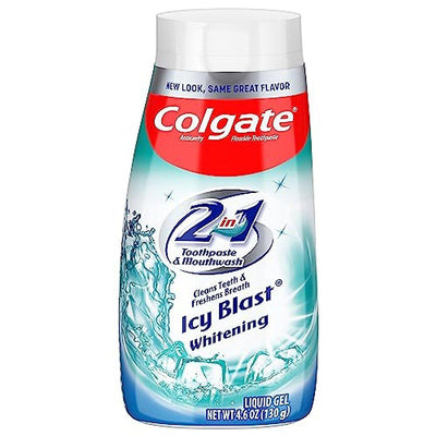 Pasta de dientes y enjuague bucal Colgate Anticavity con flúor, Icy Blast, 4.6 oz
