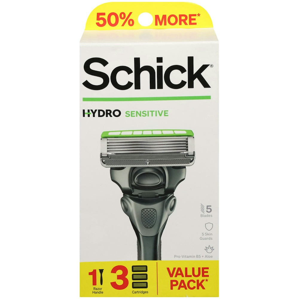 Paquete de Valor de Afeitado Schick Sensitive Hydro