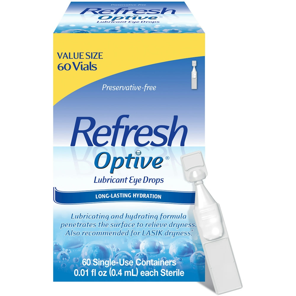 Gouttes oculaires lubrifiantes Refresh Optive - Vials à usage unique