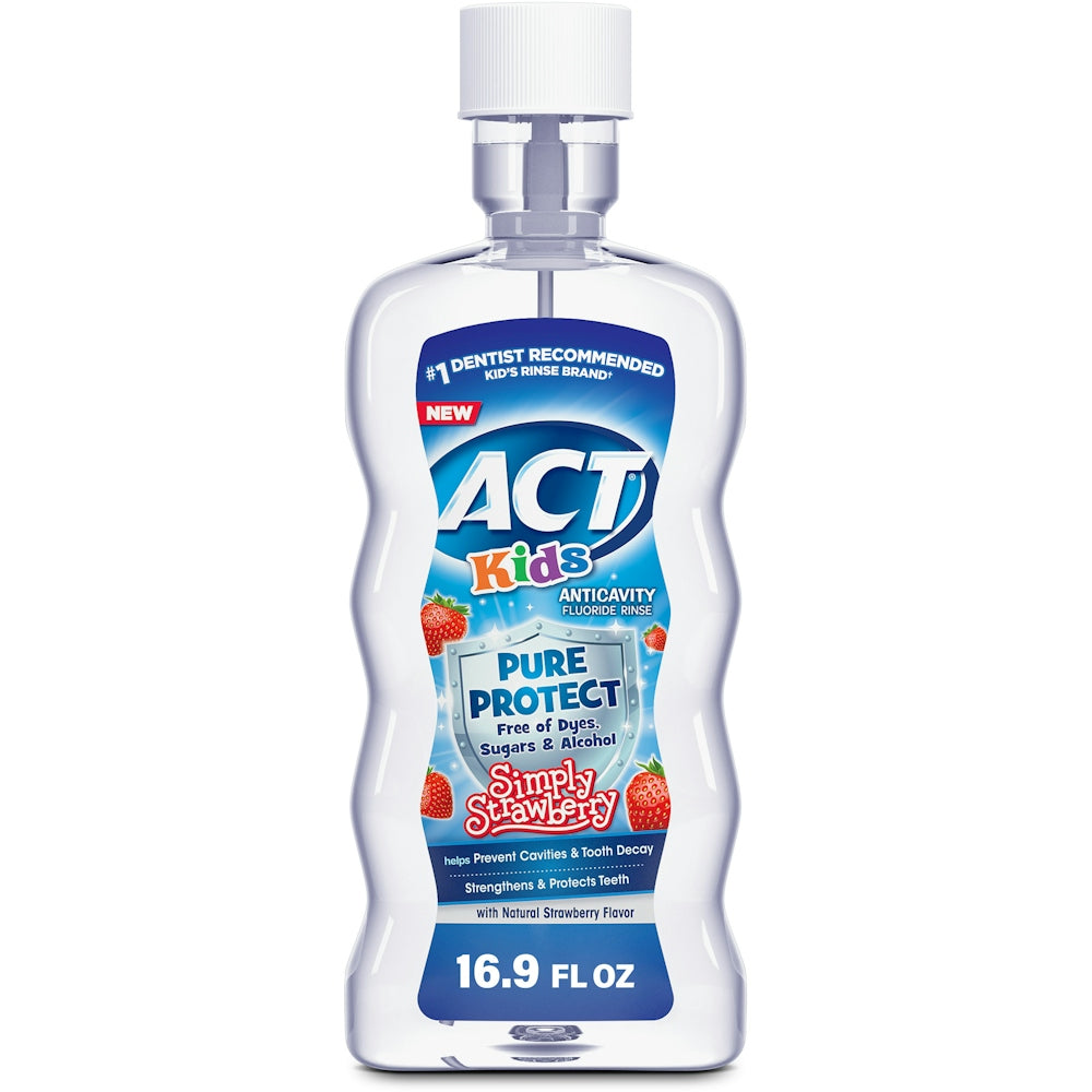 Rince buccal anticaries au fluor ACT Kids, Pure Protect Fraise, 16,9 fl oz