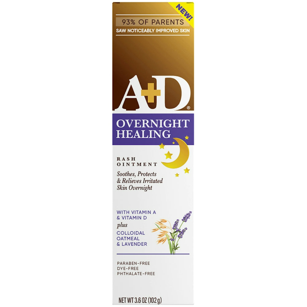 Ungüento para la dermatitis del pañal A+D para curación nocturna 3.6 oz