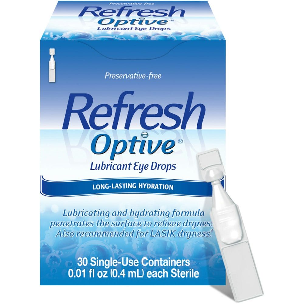 Refresh Optive Lubricant Eye Drops - 30 Single-Use Containers