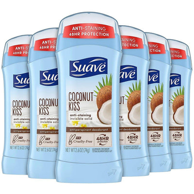 Suave Coconut Kiss Invisible Solid Antiperspirant 2.6 Oz