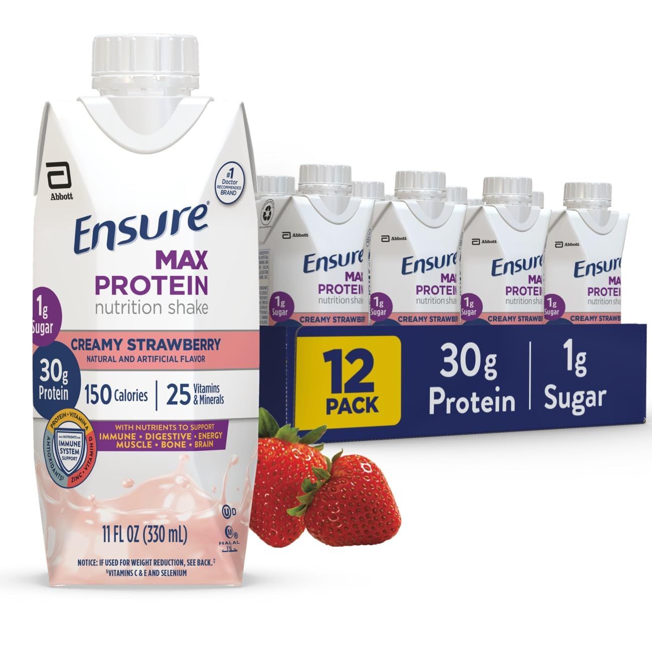 Ensure Max Protein Nutrition Shake - Creamy Strawberry
