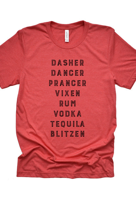 Reindeer & Drinks Unisex Tee 3079 - Korvel