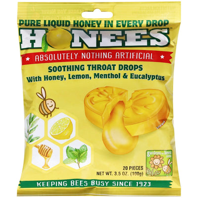 Honees Honey Lemon Menthol Eucalyptus Cough Drops - 240 Count