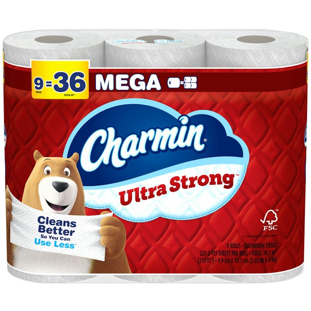Charmin 2 Ply Non Parfumé Mega Rouleaux de Papier Toilette