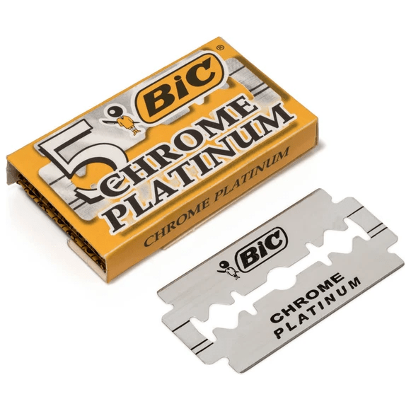 Cuchillas de Afeitar Bic Chrome Platinum de Doble Cara - Paquete de 5