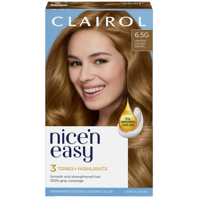 Nice’n Easy Permanent Hair Color - Lightest Golden Brown 6.5G