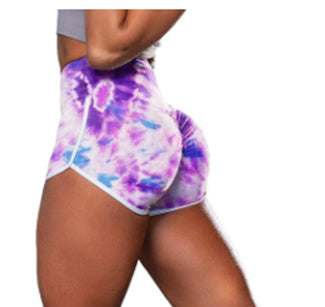 Ladies Camouflage Tie-Dye Print Fitness Casual Shorts