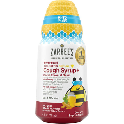 Zarbee's Children's Daytime Cough Syrup - Natural Grape Flavor, 4 Fl Oz